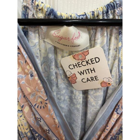 Beautiful Pastel Sleeveless Dress Size Large - Picture 4 of 5